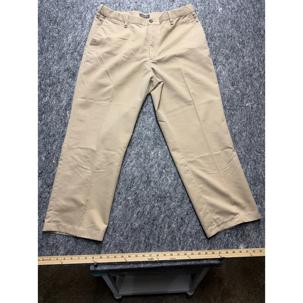 Dockers D3 Classic Fit Khaki Pants Mens 36x29 Tan Flat Front Chino Trousers